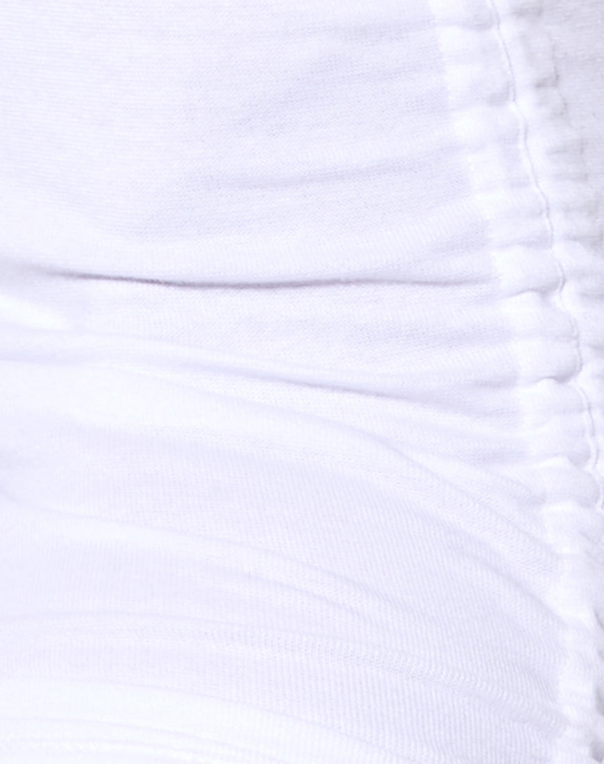 Ardilla Bodycon Dress in Rib White
