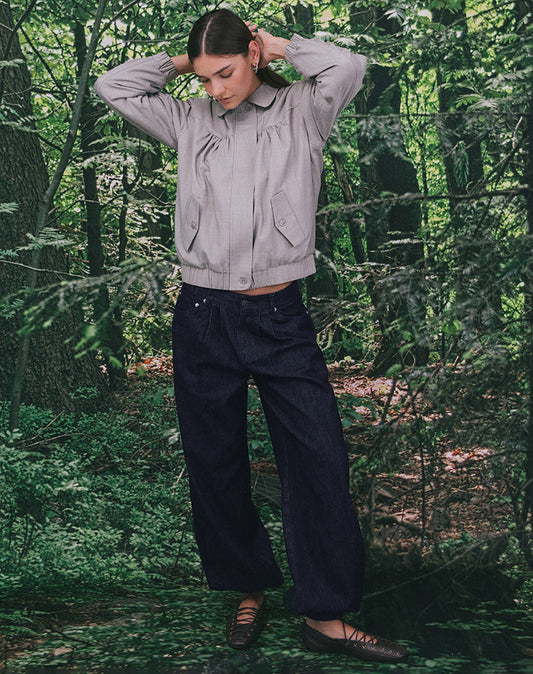 Banaran Balloon Trouser in Chambray Indigo