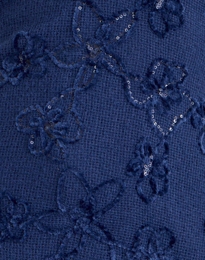 Codami Halterneck Mini Dress in Sequin Knit Navy