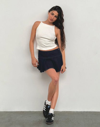 Casini Mini Skirt in Indigo