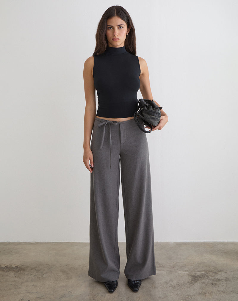 Diomira Trouser in Grey with Tie