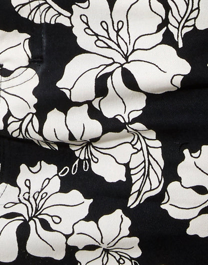 Bucket Hat in Vacation Black White