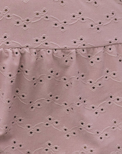 Chiquita Micro Mini Skirt in Broderie Blush Pink