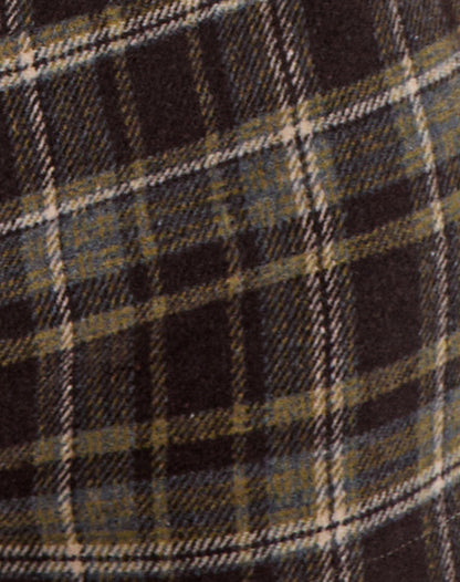 Blazira Short in Check Wool Brown and Green