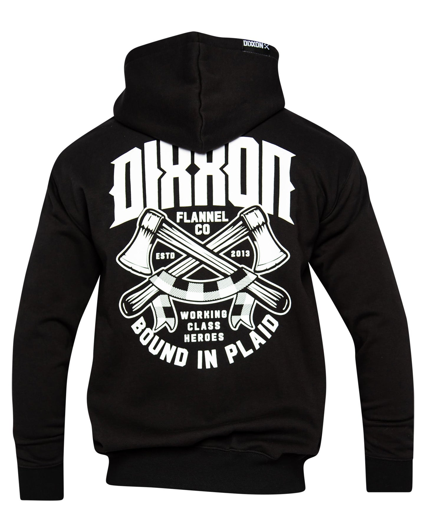 Bound In Plaid Zip Up - Black