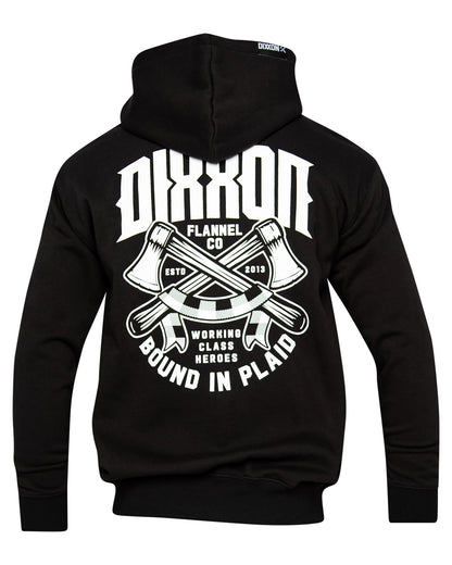 Bound In Plaid Zip Up - Black