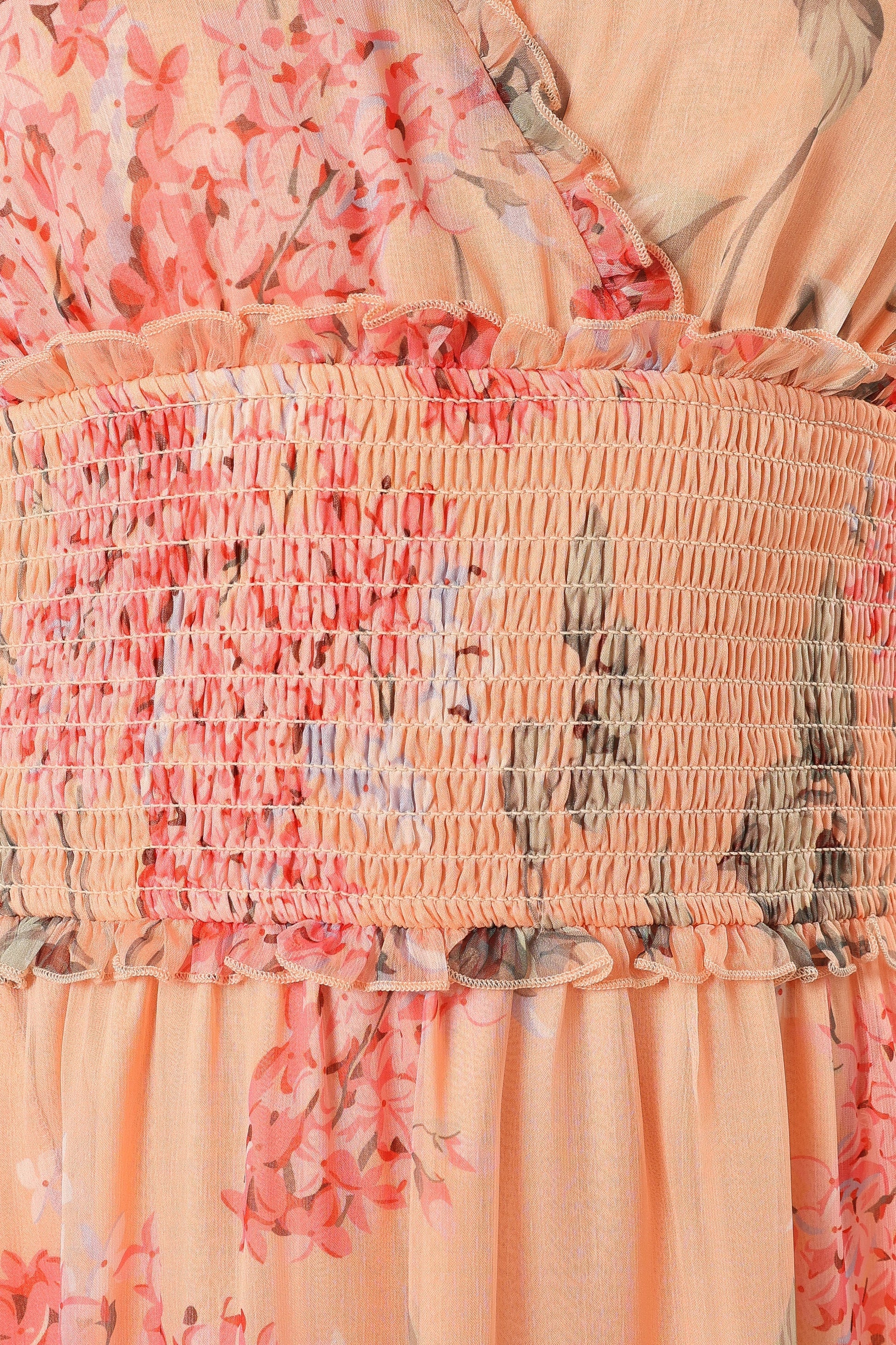 Fionna Maxi Dress - Peach Floral