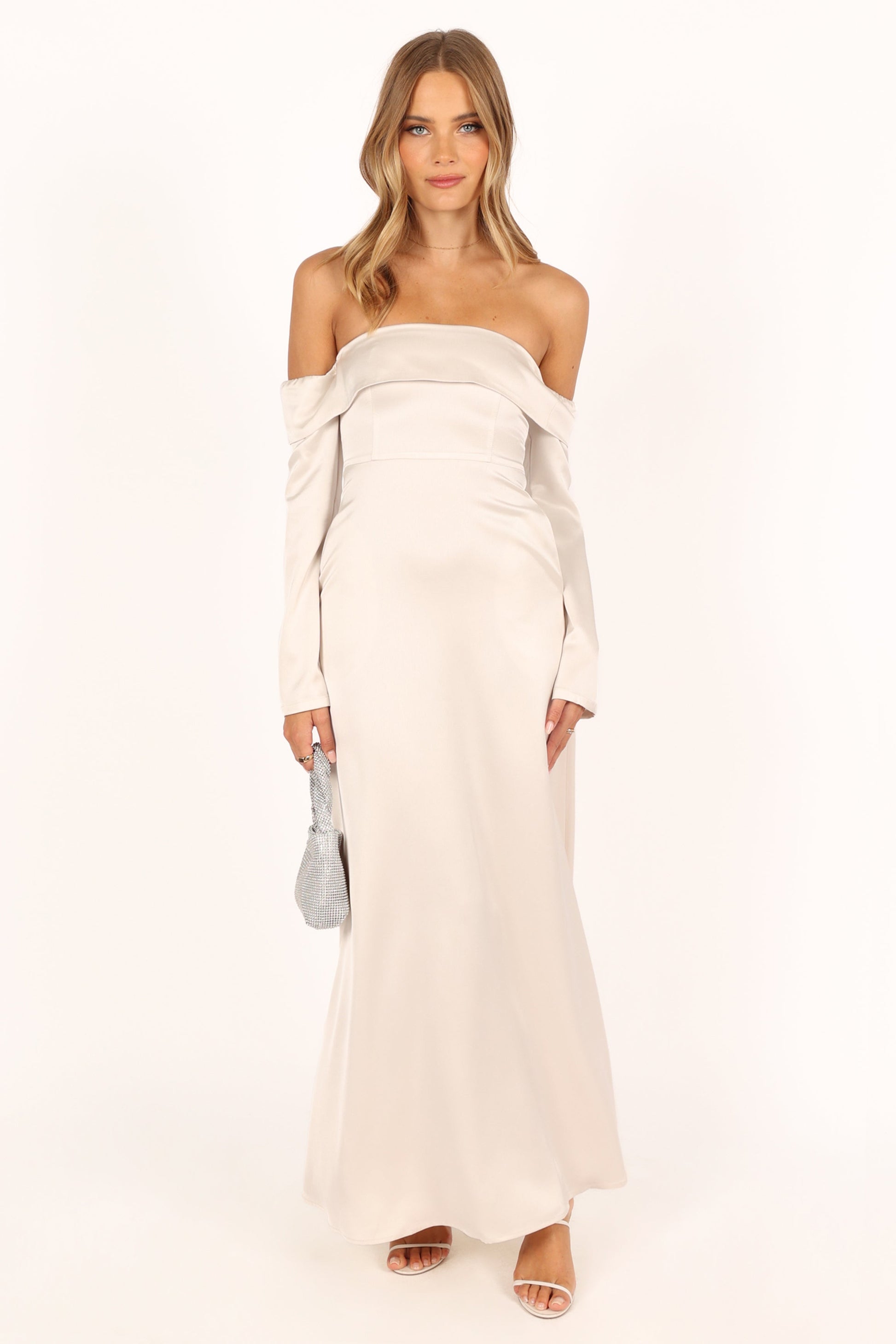 Gigi Off Shoulder Maxi Dress - Cream