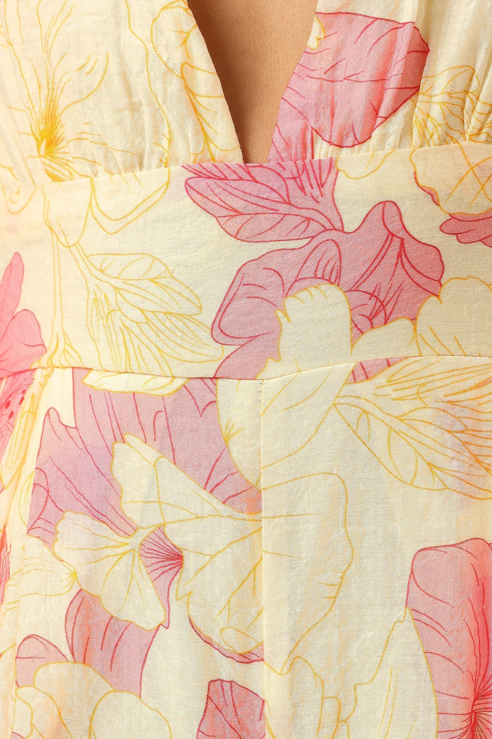 Halle Jumpsuit - Yellow Pink