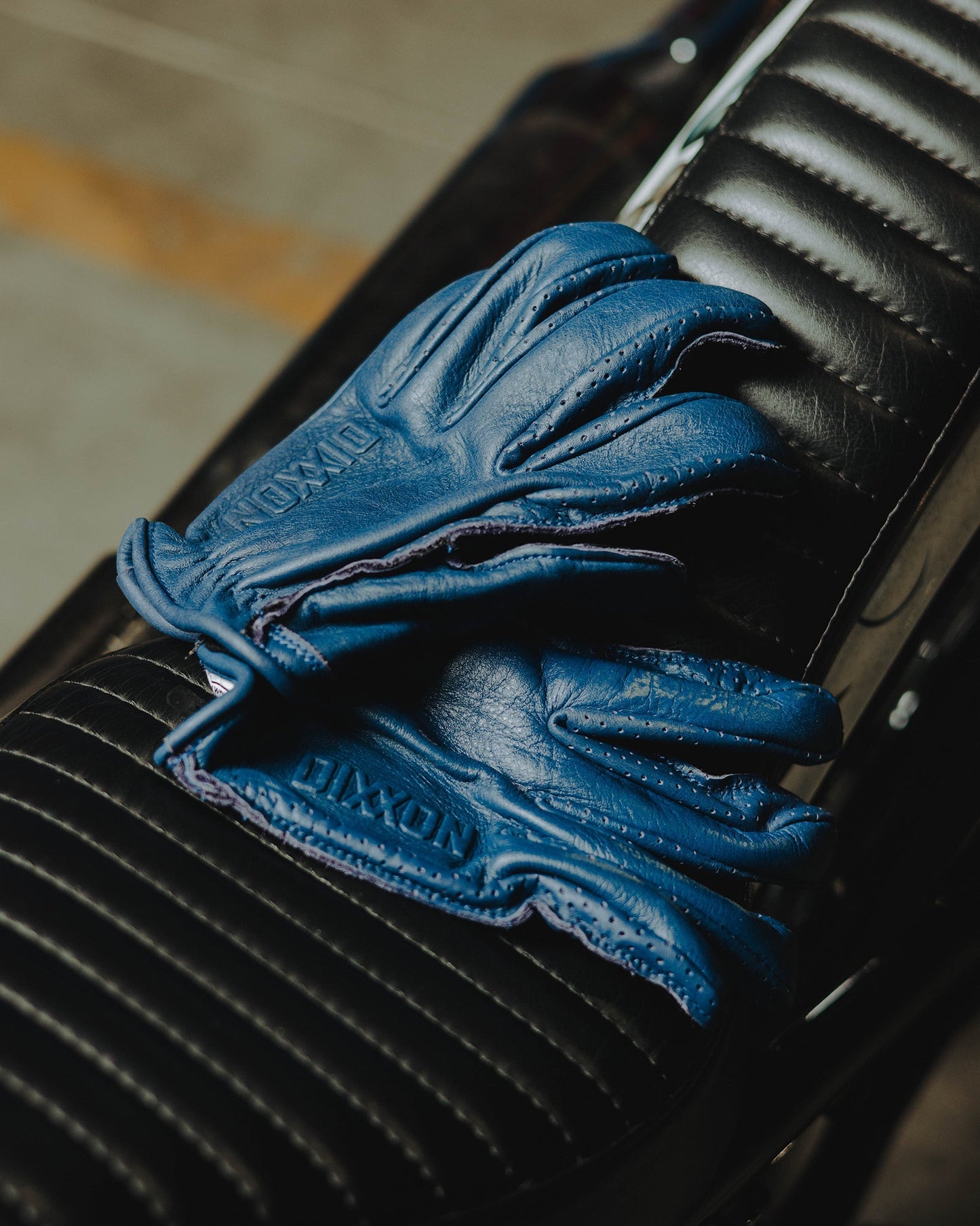 Roper Leather Moto Gloves - Steel