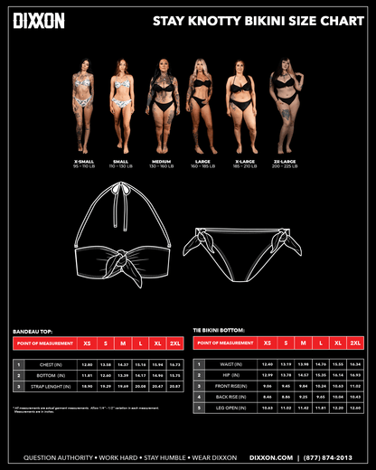 Women's Stay Knotty Bandeau Bikini Top - Black
