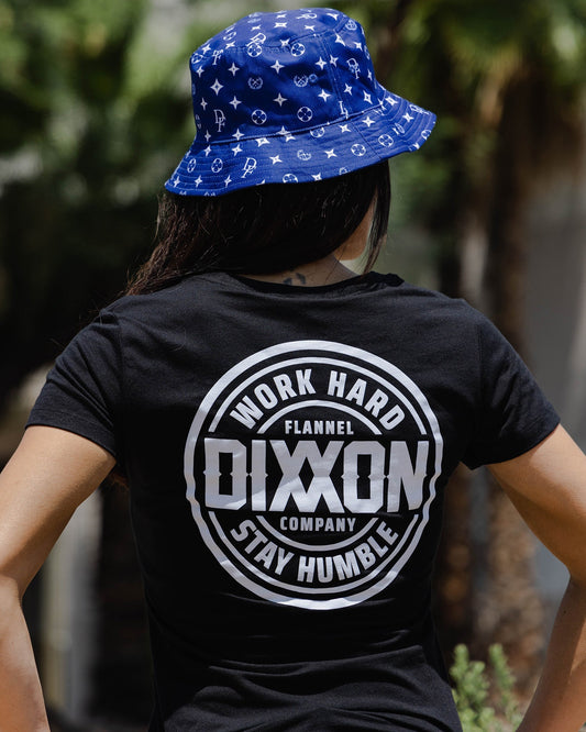 Women's White Nuevo Corpo Fitted Tee - Black