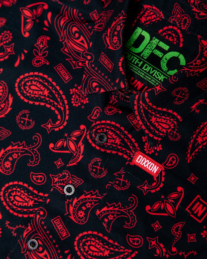 Youth Hankie Party Shirt - Black & Red